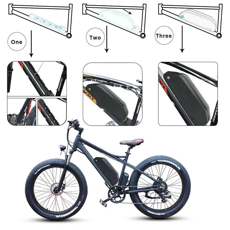 USA UK Warehouse 52V20Ah Electric Bike Battery Polly Electric Bicycle 48V 52V 2000W Batteries for Ebike Conversion Kit