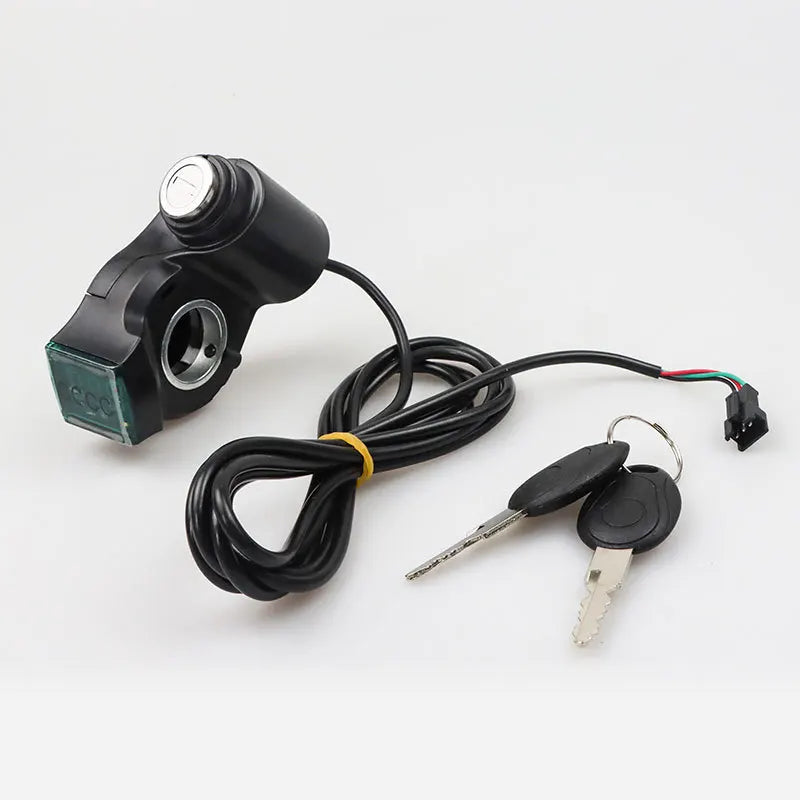 Universal Electric Bicycle Biking Portable Dustproof Cycling Parts for Electric Scooter Ignition Switch Key Power Lock