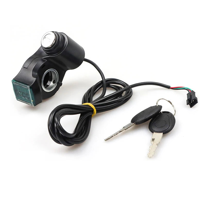 Universal Electric Bicycle Biking Portable Dustproof Cycling Parts for Electric Scooter Ignition Switch Key Power Lock